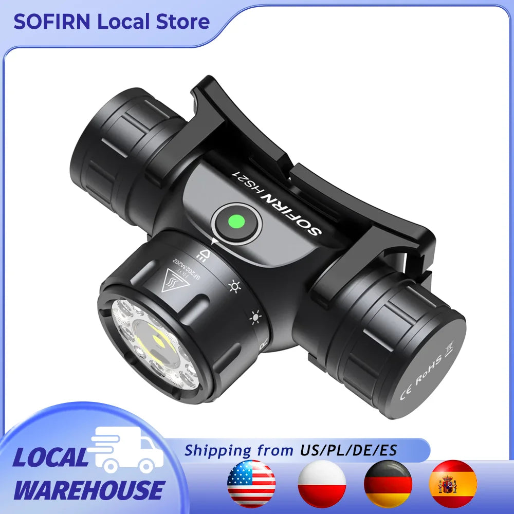 Sofirn HS21 USB C Rechargeable LED Headlamp with Infrared Switch
