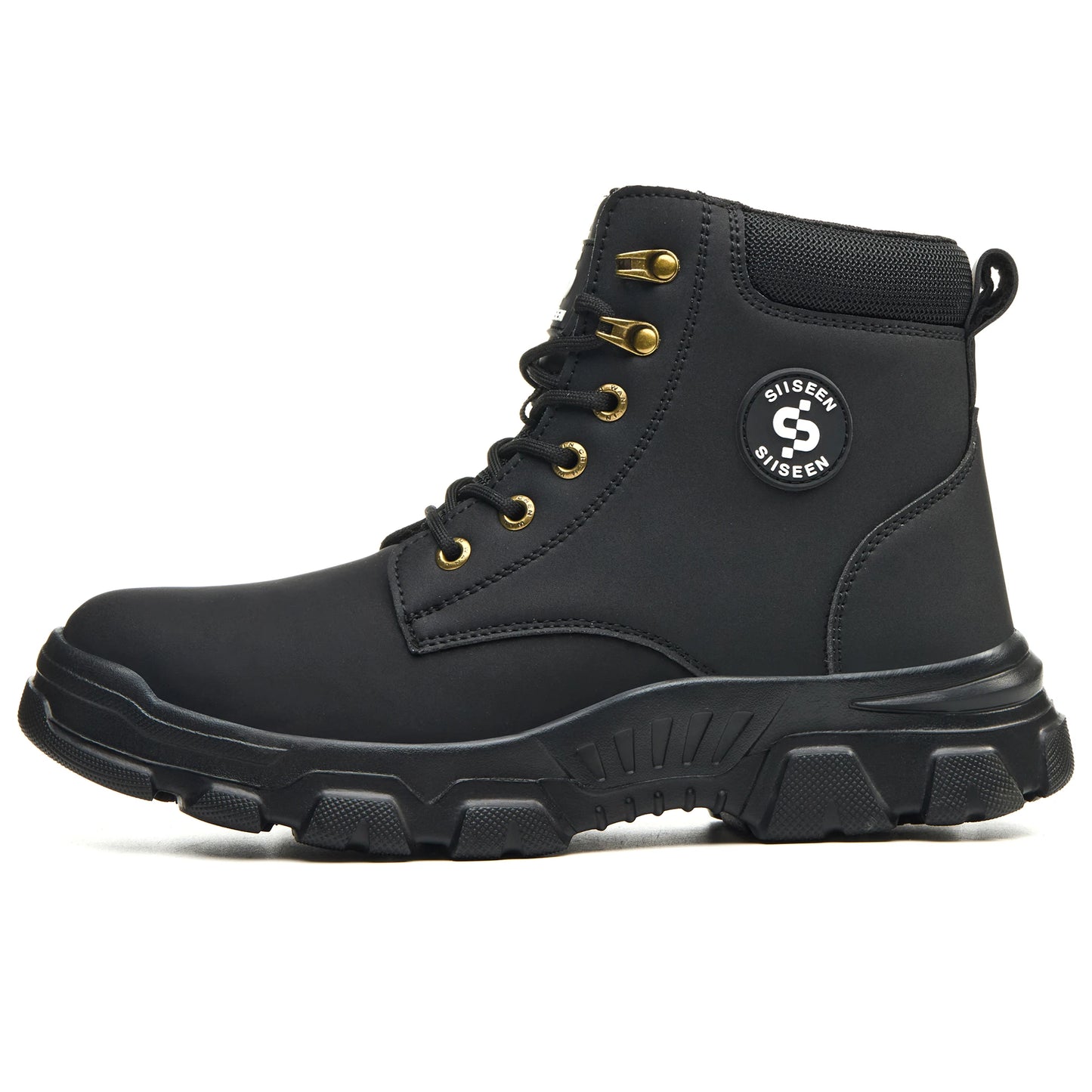 Men's High-Top Steel Toe Safety Shoes Puncture Resistant Work Boots