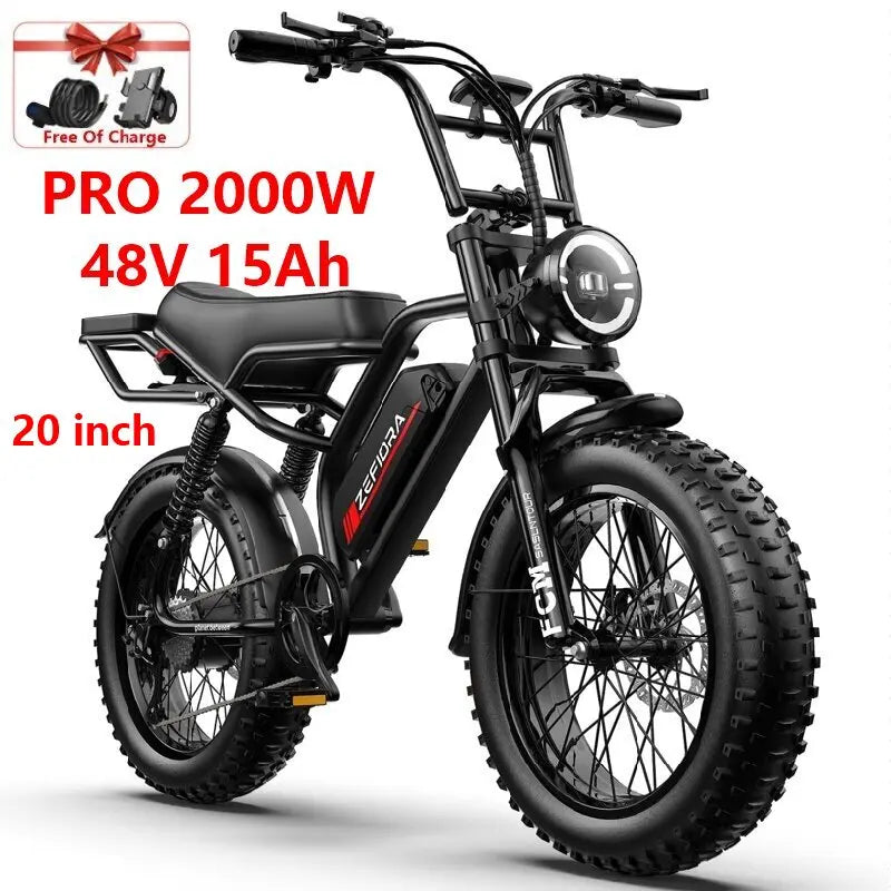 ZEFIORA V10 Electric Fat Bike 1000W 2000W Dual Motors