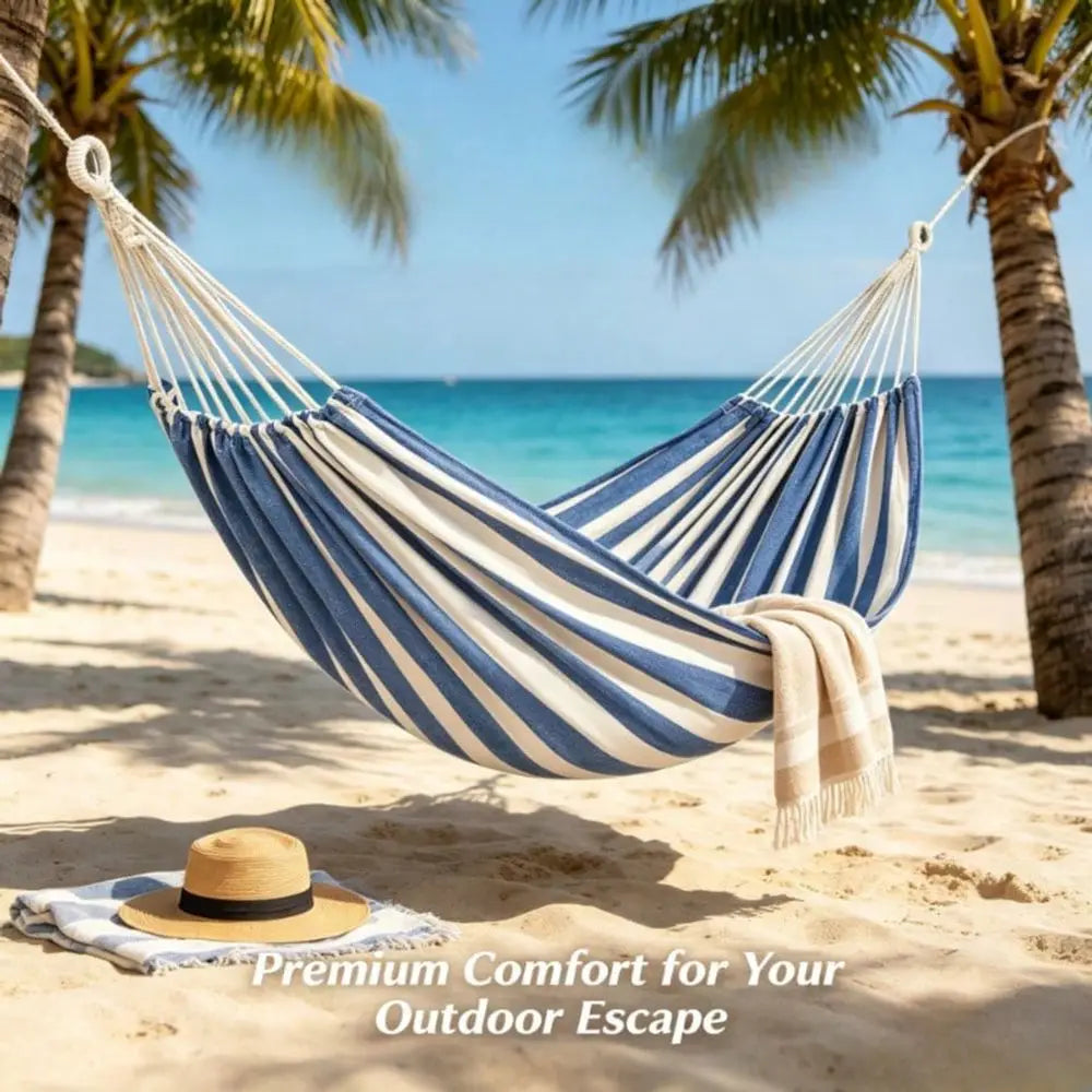 Canvas Hammock Without Bars, 200CM, Durable And Easy To Clean. Comes With A Portable Carry Bag, Perfect For Outdoor, Indoor And