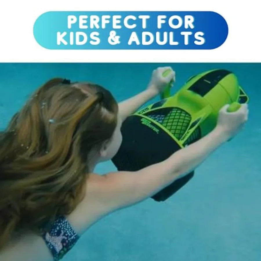 Underwater Sea Scooter for Adults: ABS Plastic, Blue, 12V Battery Powered with GoPro Mount, Electric Pool Ocean Diving Scooter