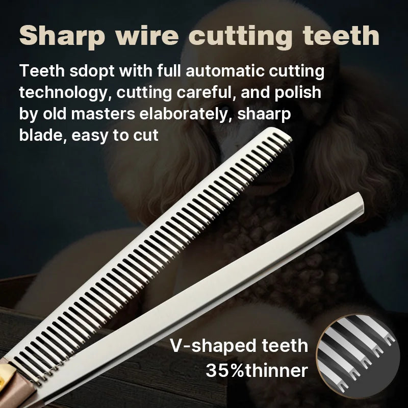 Fenice JP440C Steel Pet Grooming Thinning Scissors