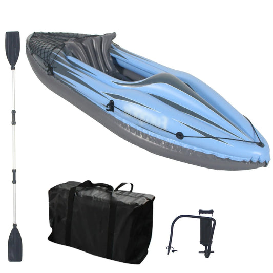 HHSJZWCY Inflatable One Person Kayak With Pump Paddles Bag