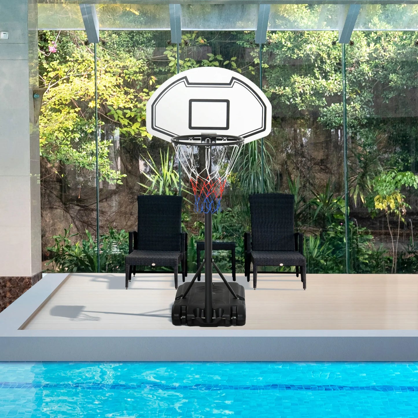 Outdoor Adjustable Basketball Hoop System