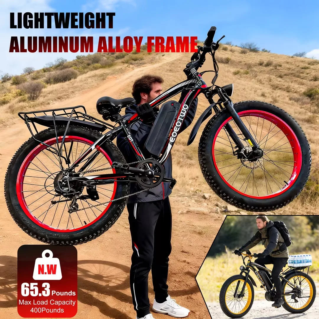 EOEOTWOC 1500W Fat Tire All Terrain Electric Bike For Adults