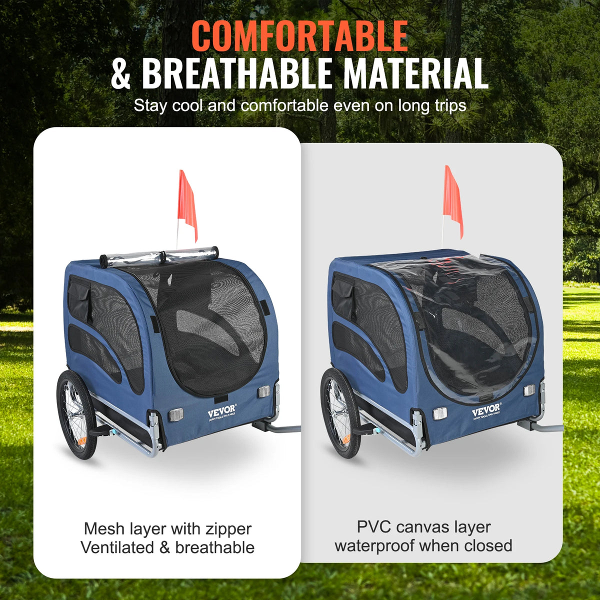 SucceBuy Dog Bicycle Trailer Carrier with Coupler and Safety Reflectors