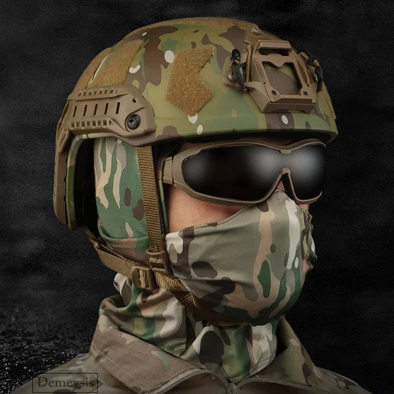 Silicone Half Face Balaclava Tactical Mask For Outdoor Airsoft Hunting