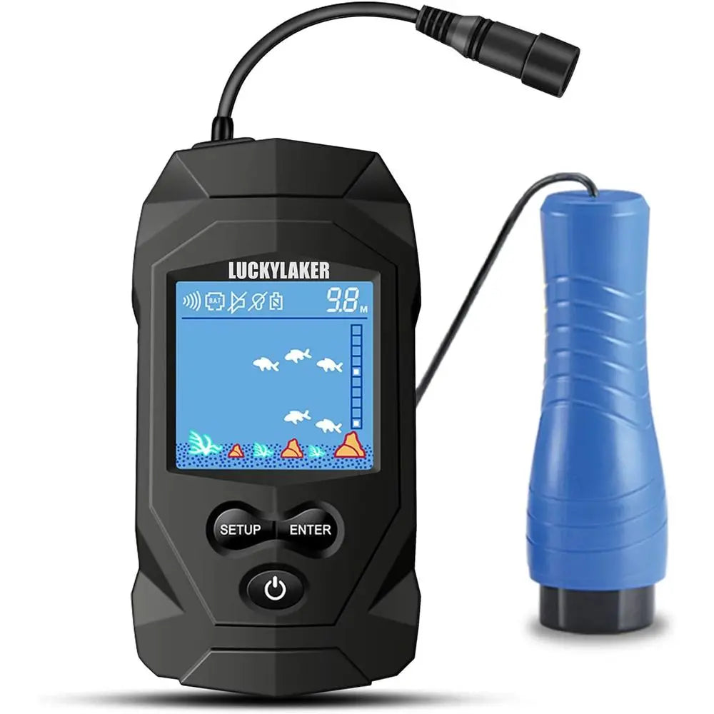 Ice Fishing Handheld Fish Finder With LCD Sonar Display Portable