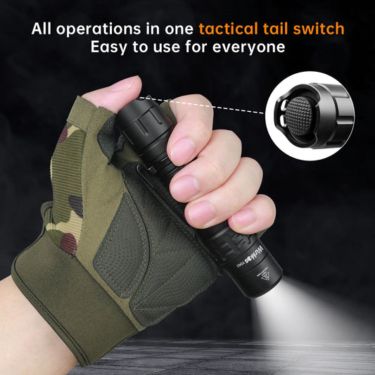 Wurkkos 2000 Lumens Tactical Flashlight With 18650 Battery