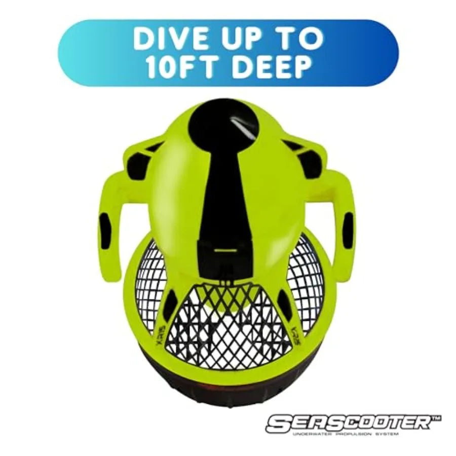 Underwater Sea Scooter for Adults: ABS Plastic, Blue, 12V Battery Powered with GoPro Mount, Electric Pool Ocean Diving Scooter