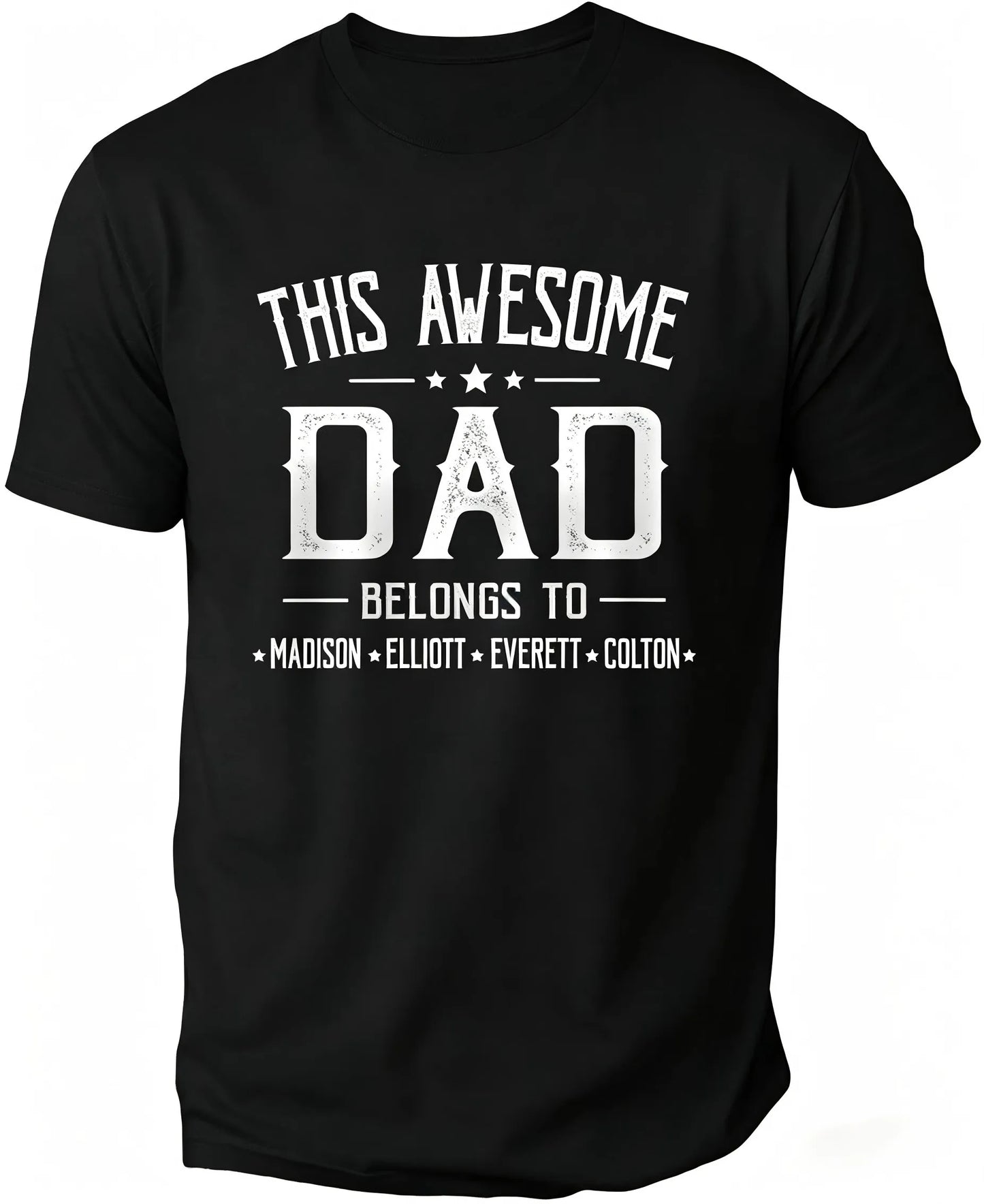 Personalized Grandpa Dad Shirt, Custom Grandpa Grandkids Name Shirt, Birthday Christmas Fathers Day Dad Grandpa Gift