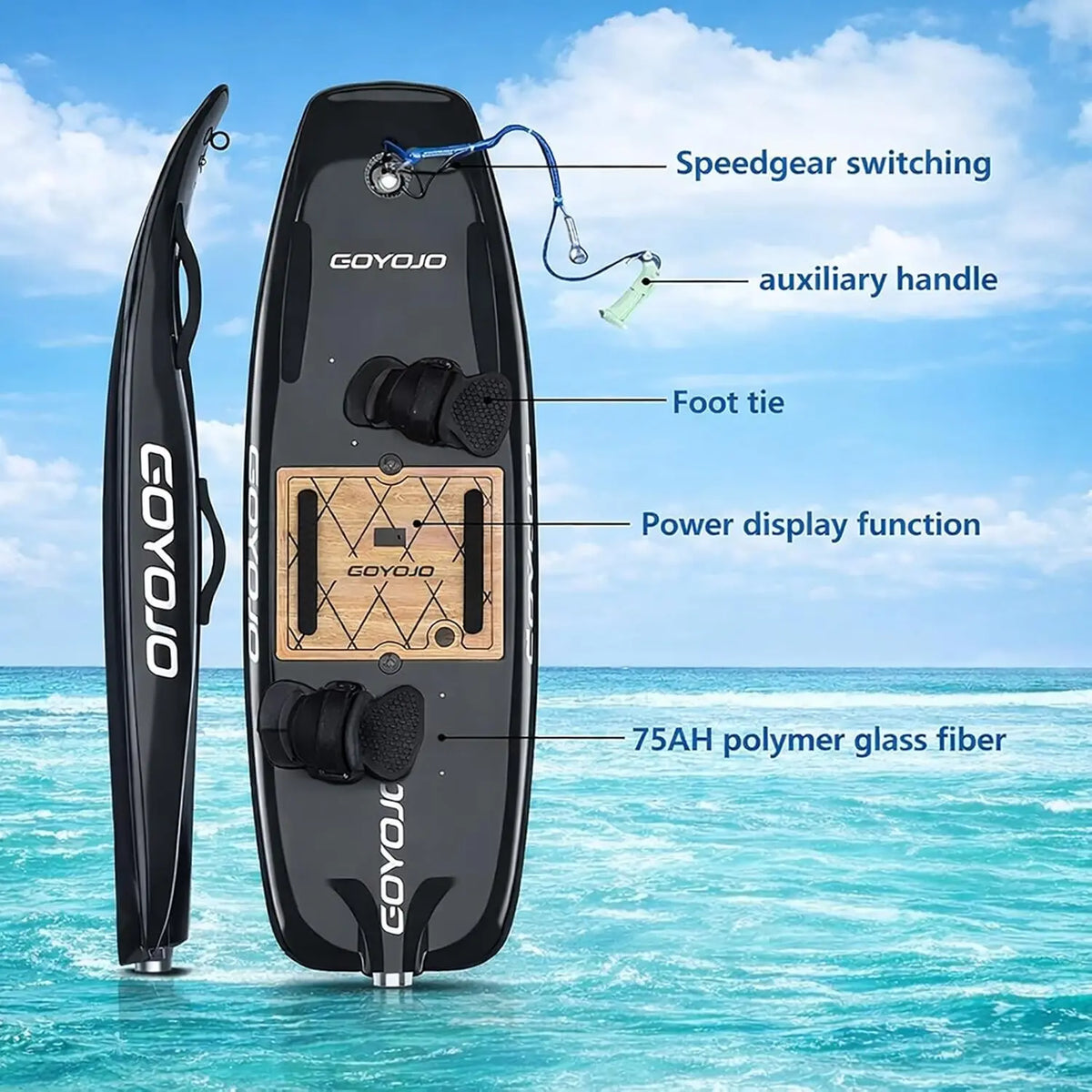 GOYOJO Carbon Fiber Electric Jet Surfboard with Smart Water Scooter