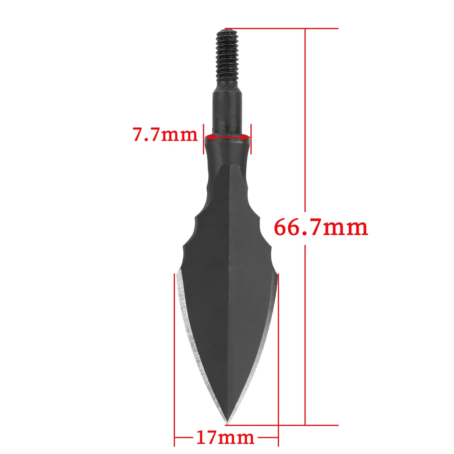 Hunting Arrowheads 6pcs Steel Broadheads 8/32 Standard Thread Screw-in Arrow Points for Recurve Compound Bow Archery Shooting Target Practice Outdoor Hunting Durable High-Penetration Accessories