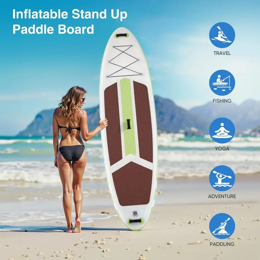 Inflatable SUP Paddle Board With 2in1 Paddle And Accessories