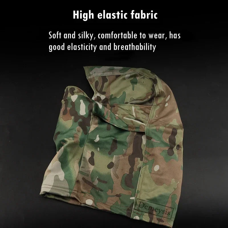 Silicone Half Face Balaclava Tactical Mask For Outdoor Airsoft Hunting