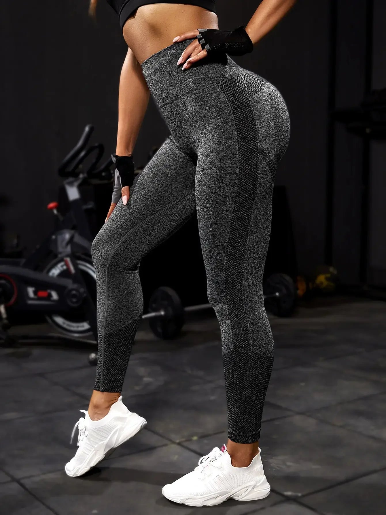 Yoga Sport Seamless Workout Leggings For Women Push Up Athletic Pants