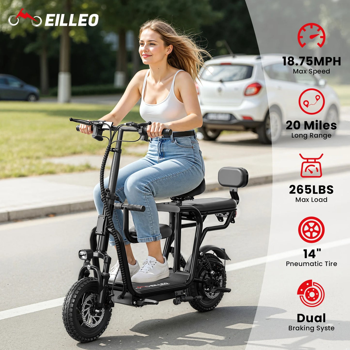EILLEO SPACEWALK Foldable Electric Scooter With Seat