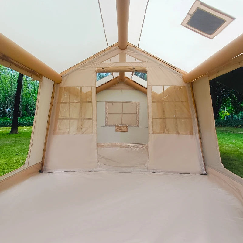 Inflatable Camping Tent For Large Groups With Easy Setup Pump