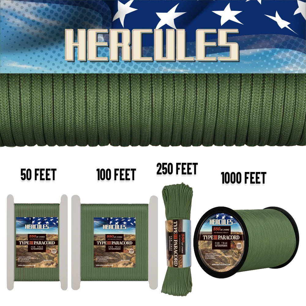 550 Paracord Survival Rope With Seven Core Strands For Camping