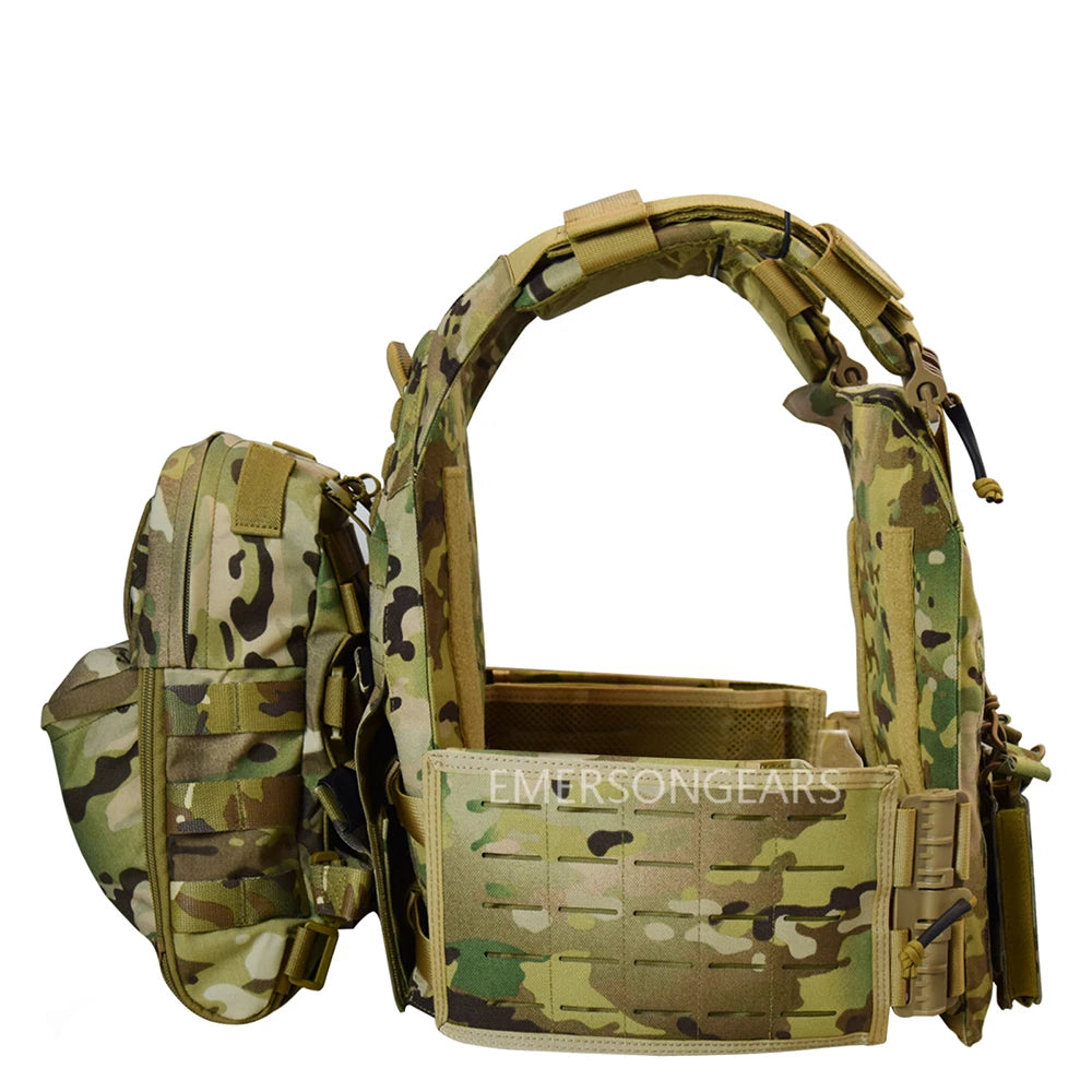 EMERSONGEARSCN 1000D Nylon Quick Release Laser-Cut Vest With Hydration Backpack