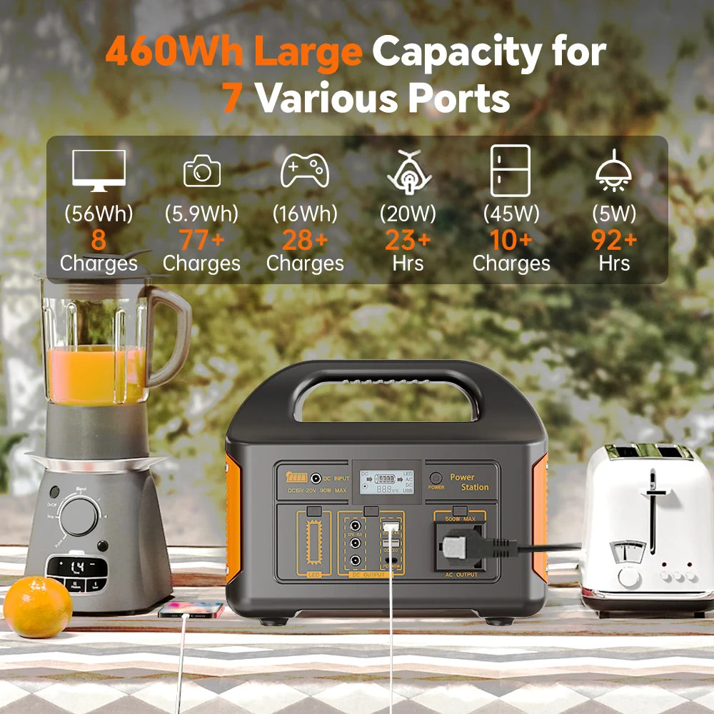 GaiaRay Portable Solar Power Station With LiFePO4 Battery