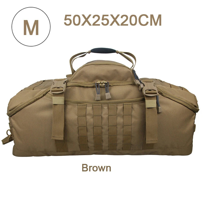 LQARMY 30L 45L 80L Sport Travel Bag Molle Tactical Backpack Gym Fitness Bag Large Duffle Bags for Camping Hunting Fishing