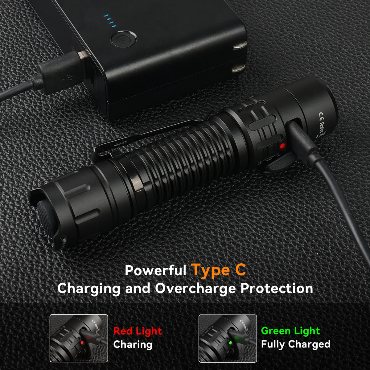 Wurkkos 2000 Lumens Tactical Flashlight With 18650 Battery