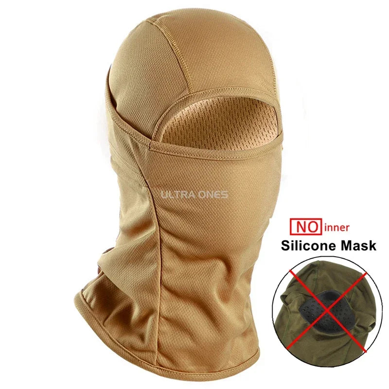 Silicone Half Face Balaclava Tactical Mask For Outdoor Airsoft Hunting