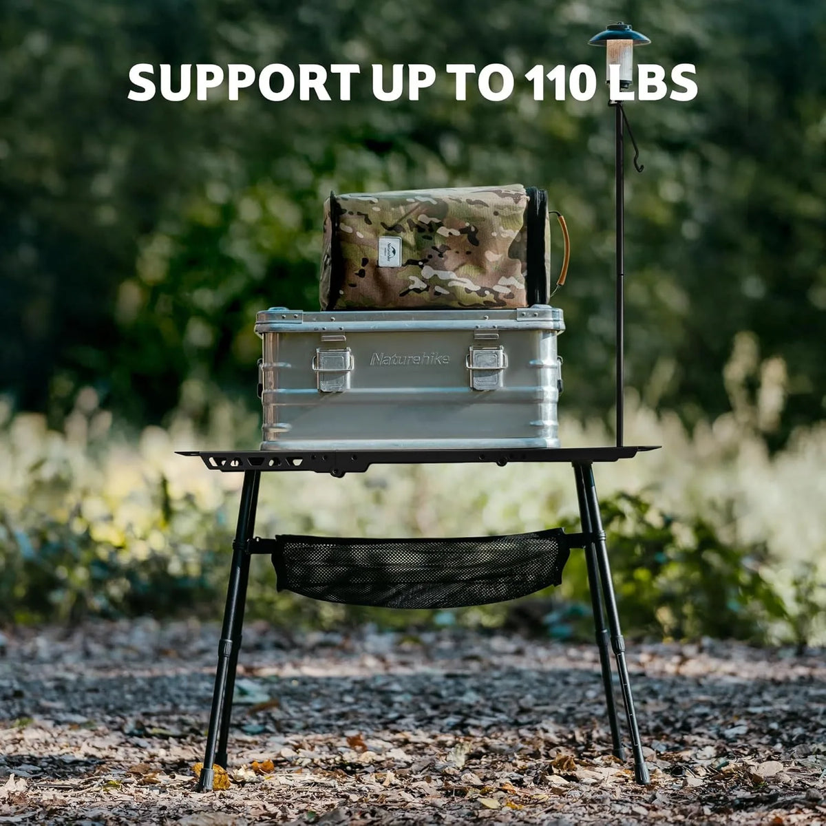 Naturehike H02 IGT Adjustable Folding Camping Table With Storage