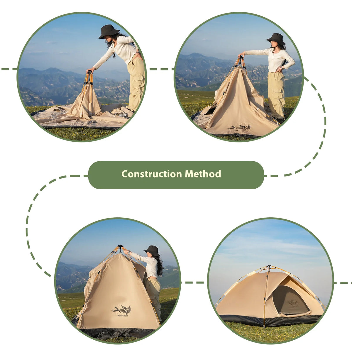 Pakicetus Instant Pop Up Tent Shelter for Beach and Camping