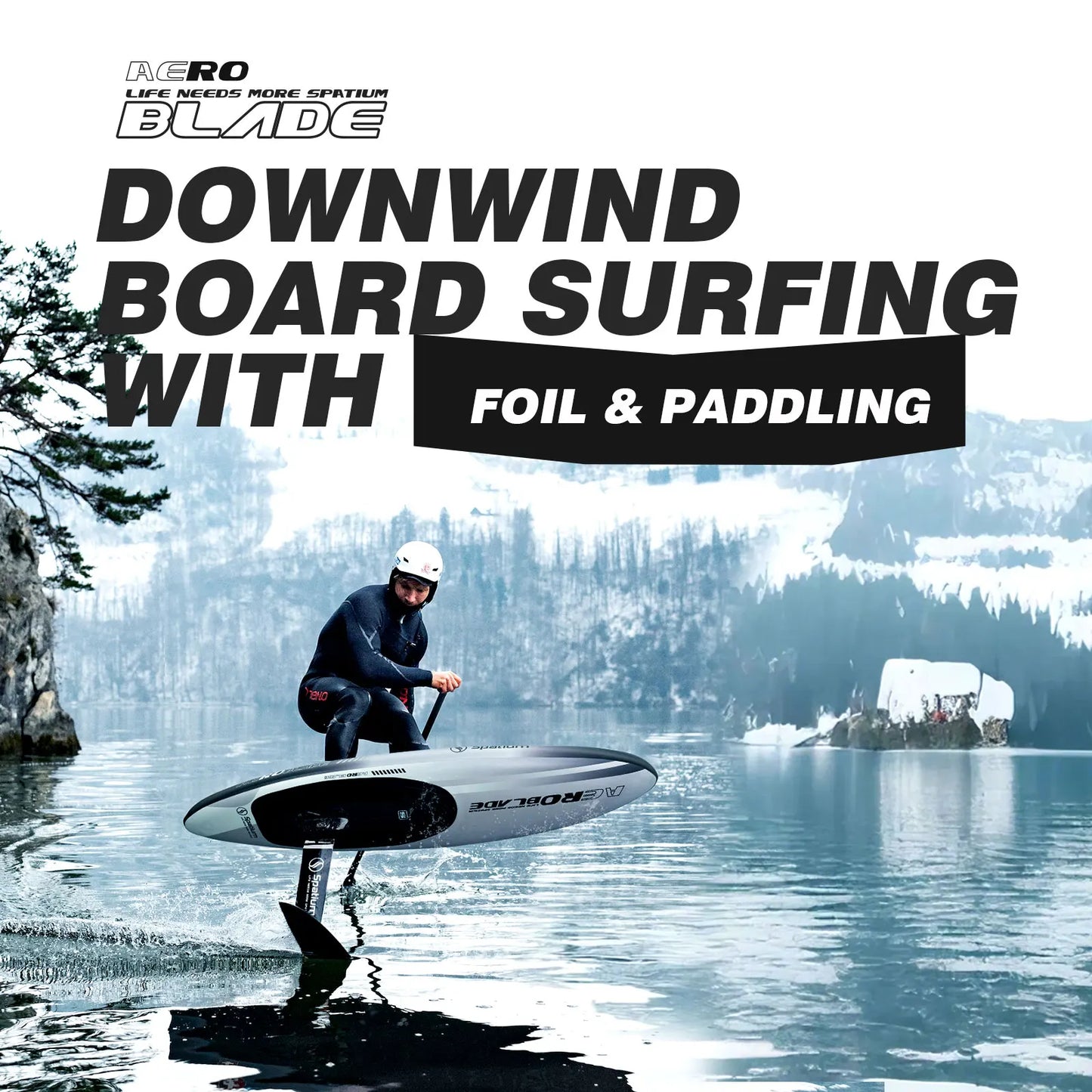 Spatium Inflatable Downwind Board For Unpowered Surfing And SUP