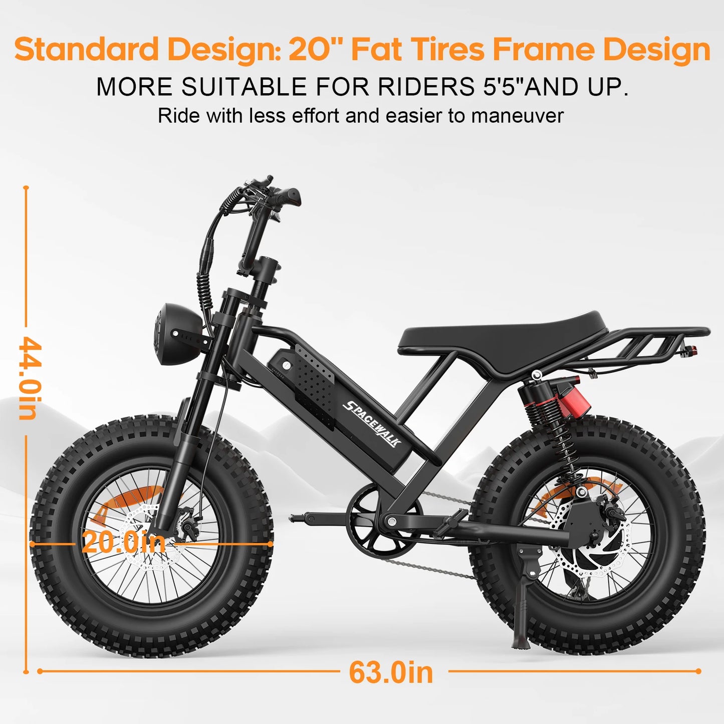 EILLEO SPACEWALK Mountain Electric Bike 750W Peak Motor Removable Battery