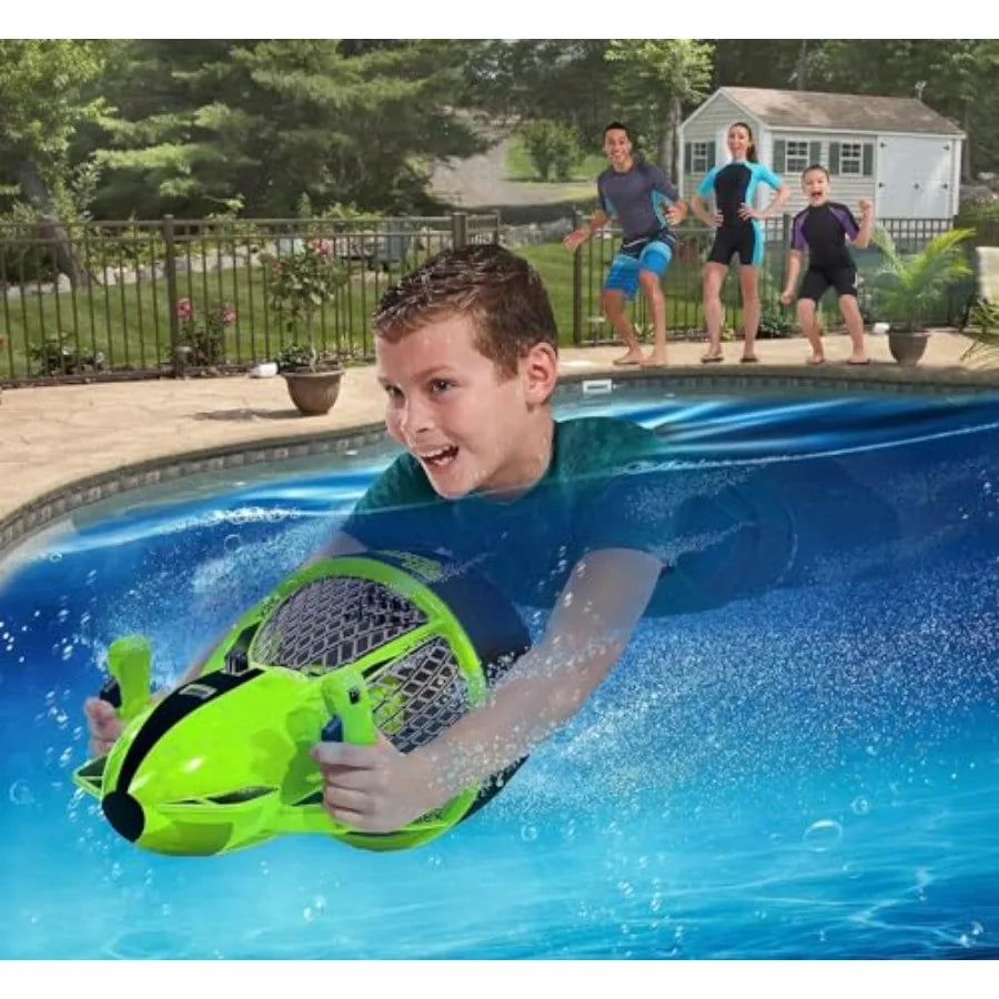 Underwater Sea Scooter for Adults: ABS Plastic, Blue, 12V Battery Powered with GoPro Mount, Electric Pool Ocean Diving Scooter