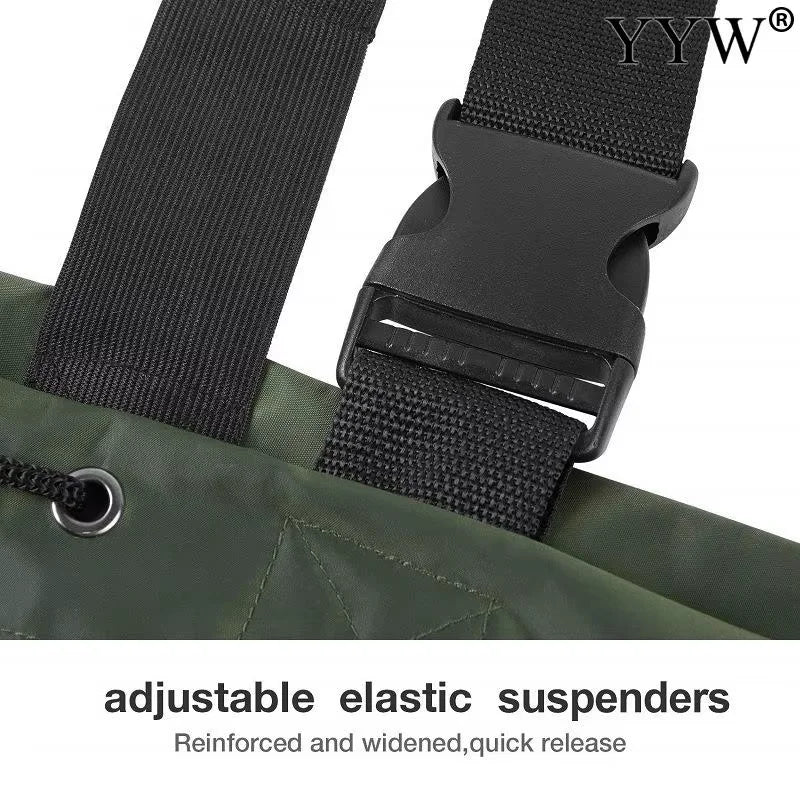 Unisex Waterproof Fishing Waders Pants With Boots Chest Length Kit