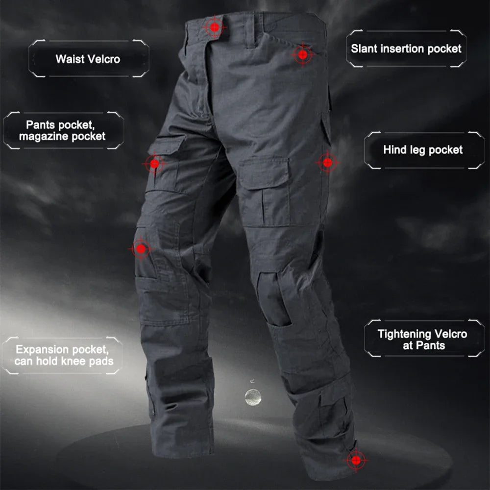 NONECN Combat Pants Tactical Camouflage Multicam For Outdoor Trekking