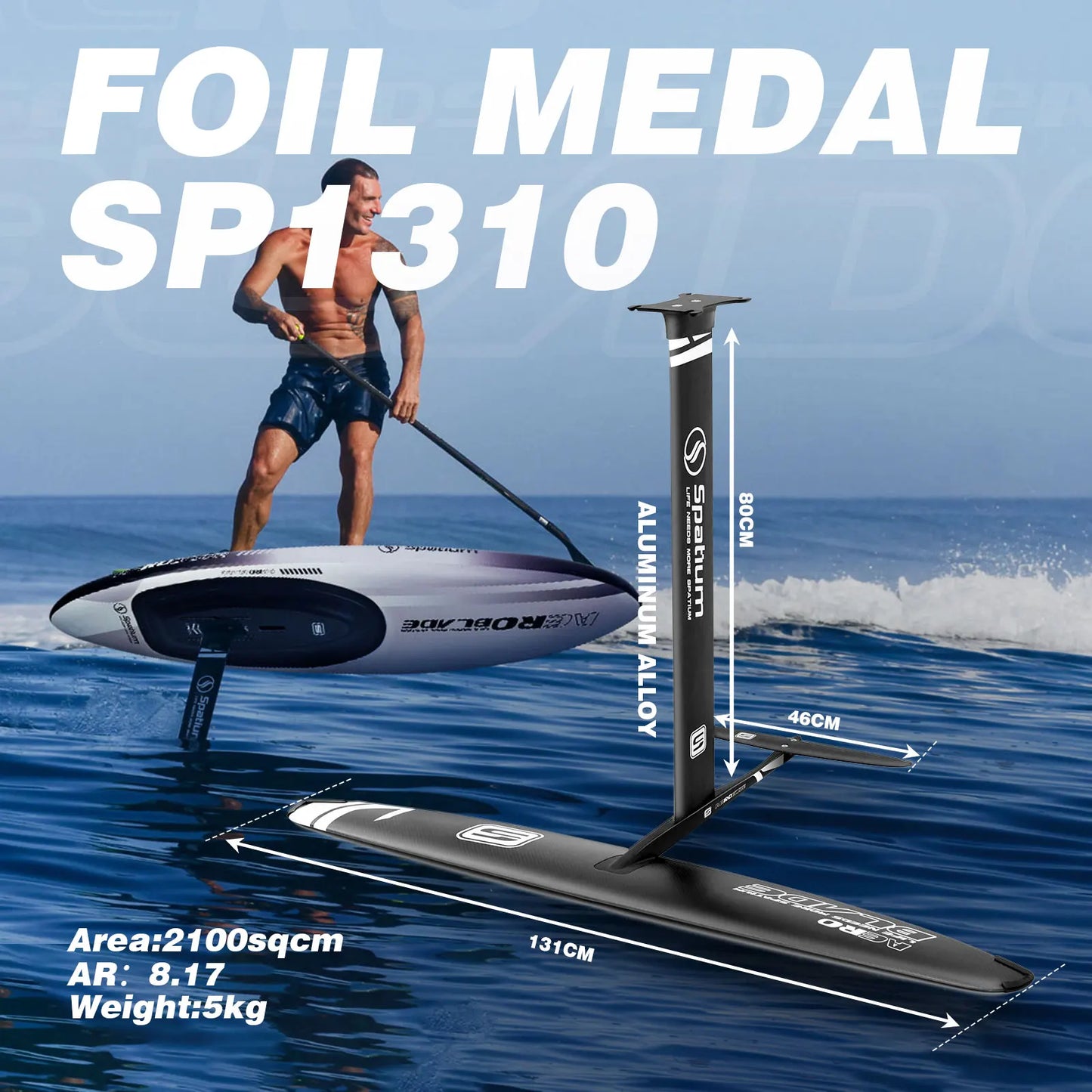 Spatium Inflatable Downwind Board For Unpowered Surfing And SUP