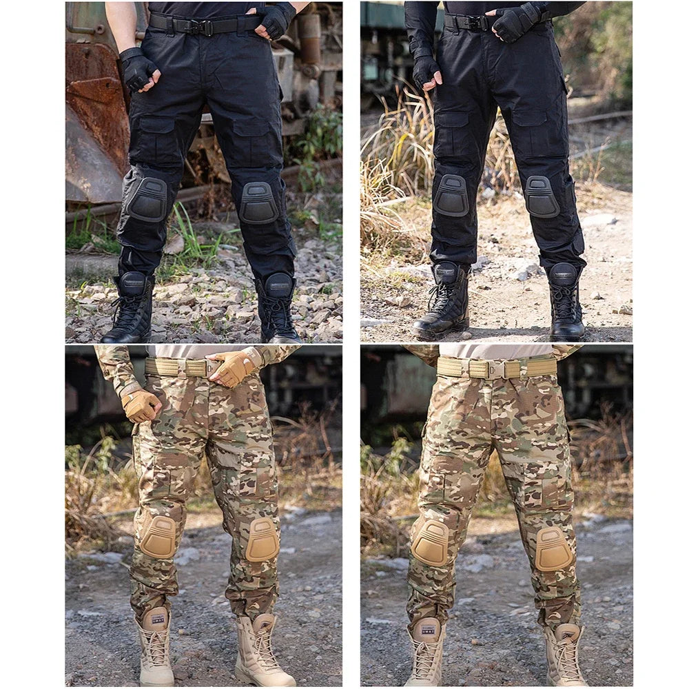 NONECN Combat Pants Tactical Camouflage Multicam For Outdoor Trekking