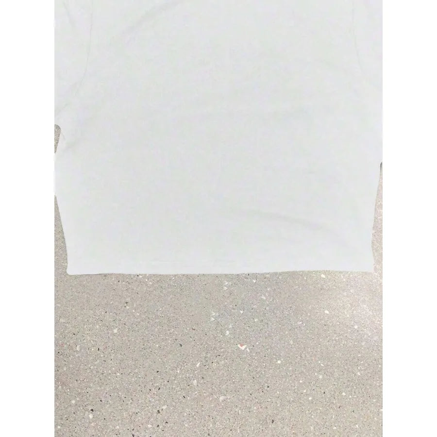 【New Arrival】Cowgirl Rodeo Print White Slim-Fit Crop Top