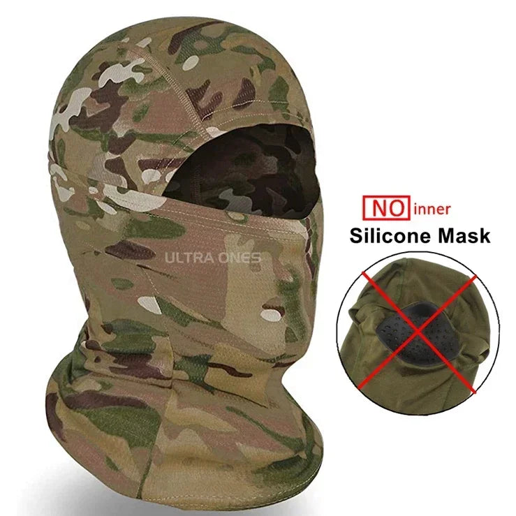Silicone Half Face Balaclava Tactical Mask For Outdoor Airsoft Hunting