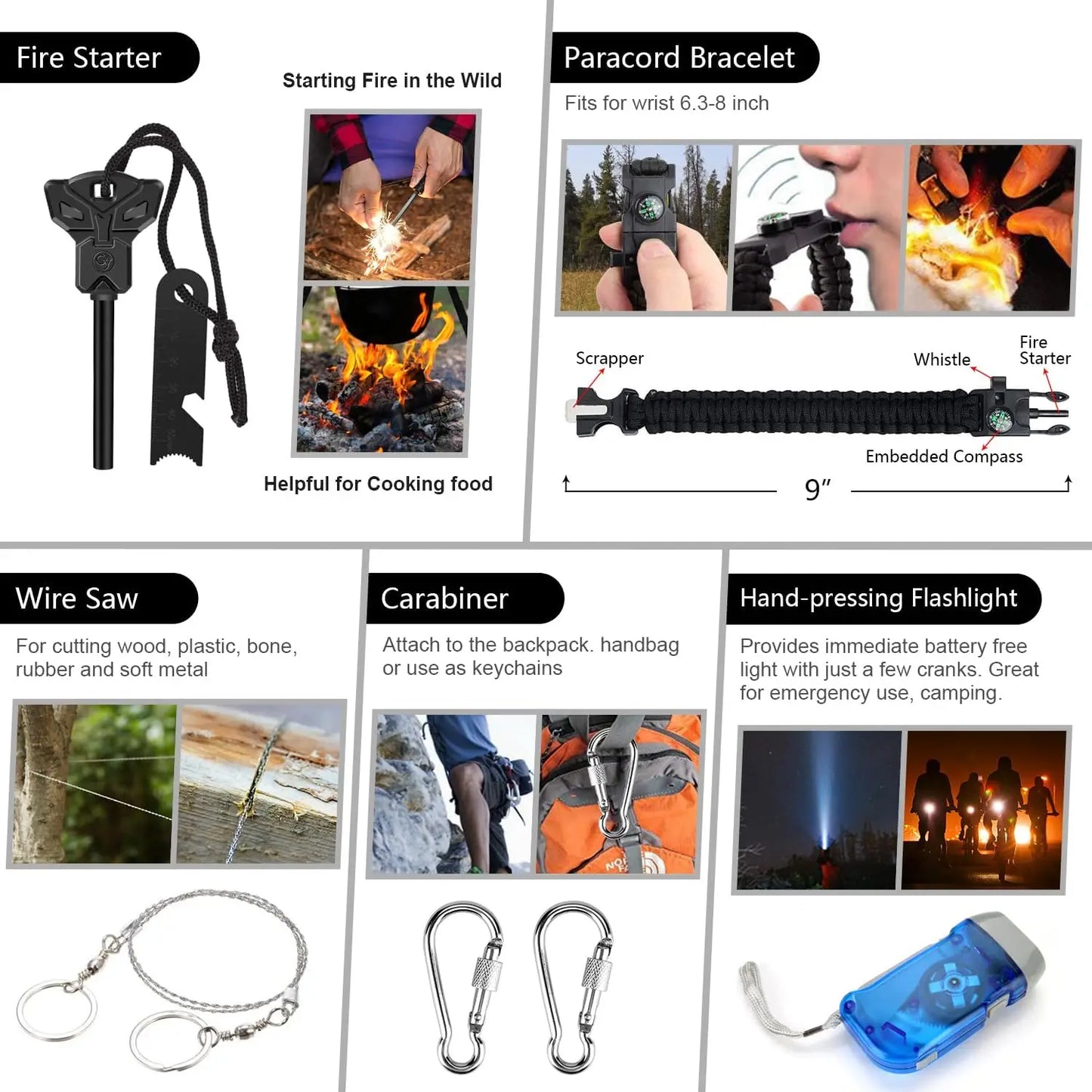 151-Piece Emergency Survival Kit With First Aid Gear