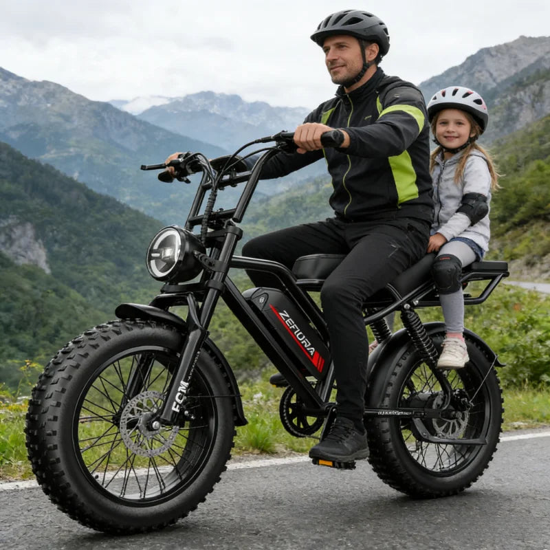 ZEFIORA V10 Electric Fat Bike 1000W 2000W Dual Motors