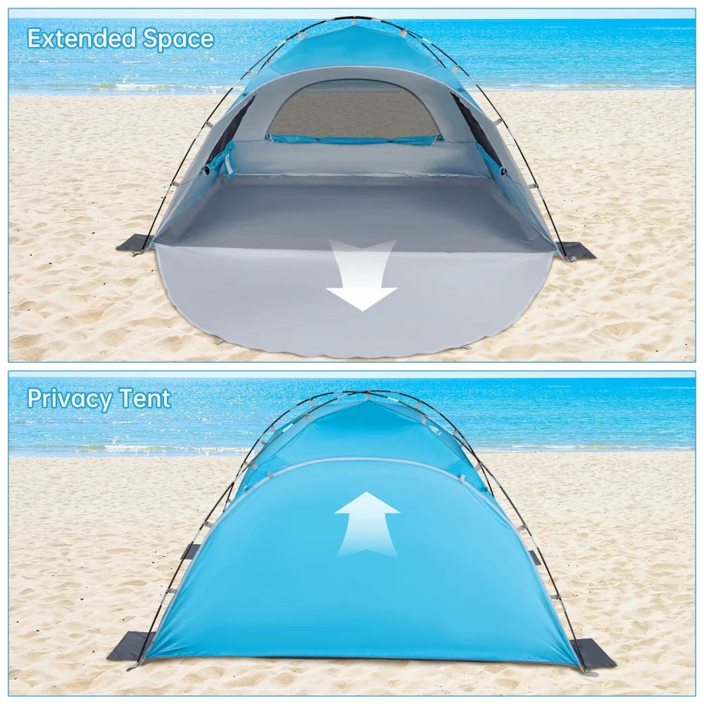 Night Cat Beach Tent With UV Protection And Mesh Windows