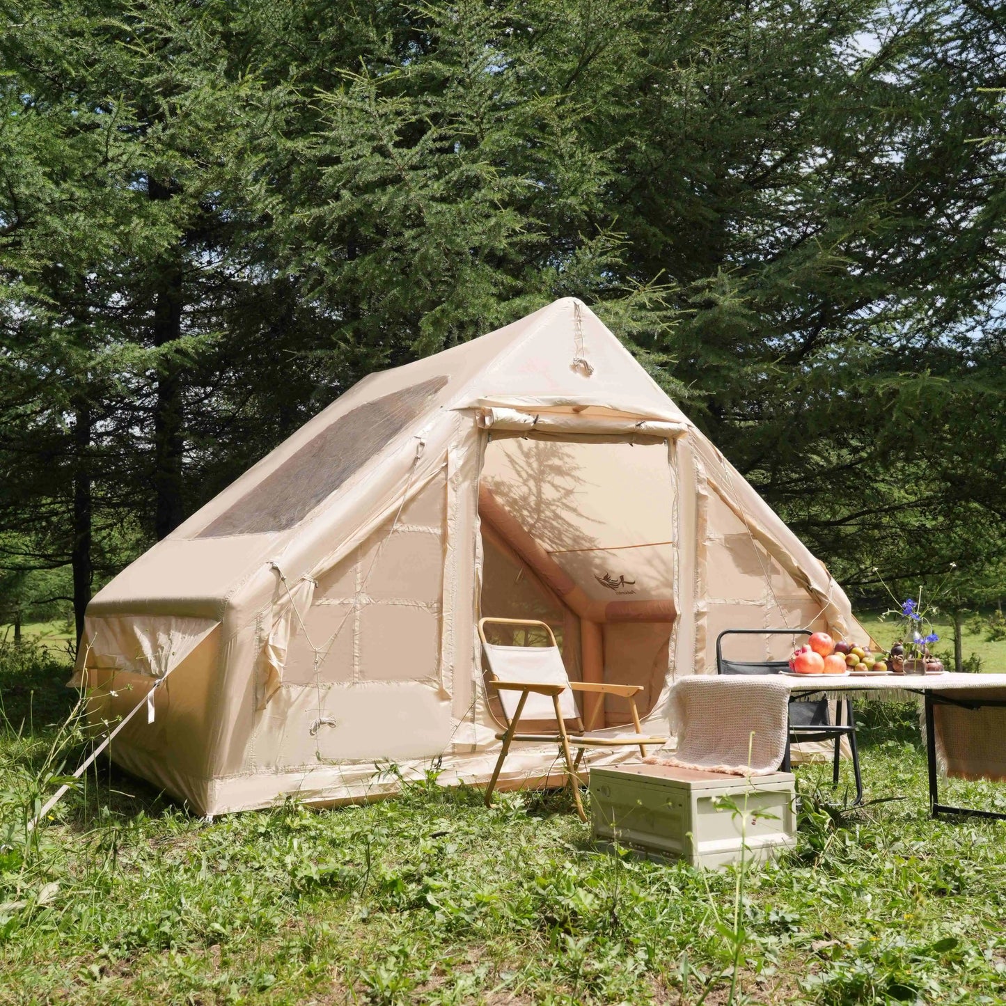 Pakicetus Inflatable Tent With Skylight Quick Setup Outdoor Family Tent