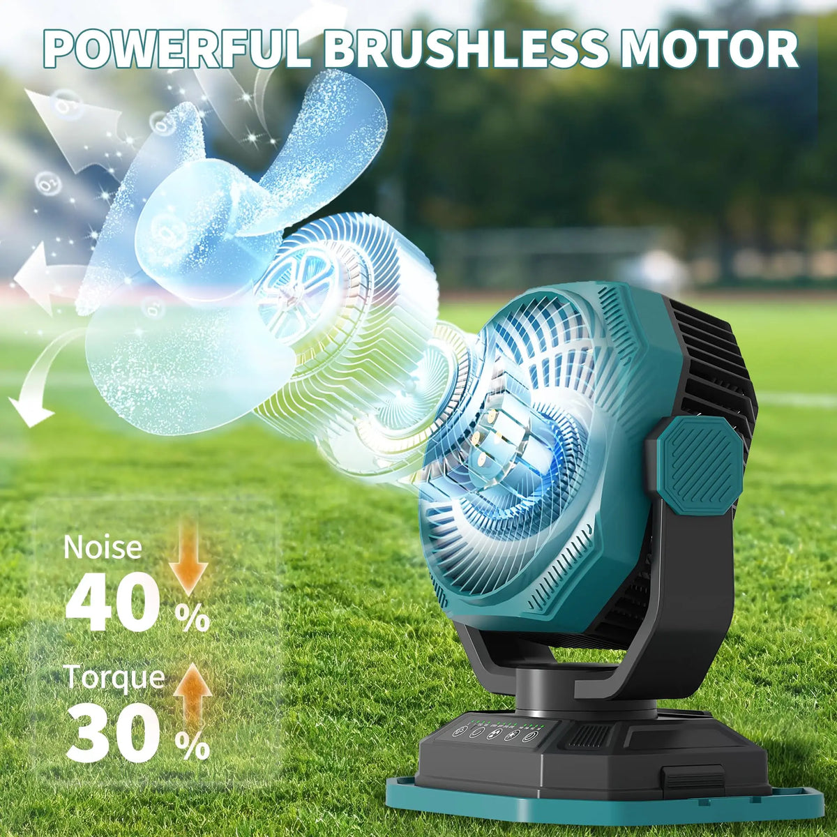 HiMISS Portable Misting Bucket Fan With Remote And Rechargeable Battery