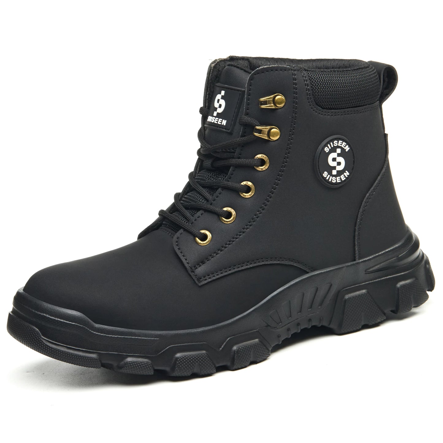 Men's High-Top Steel Toe Safety Shoes Puncture Resistant Work Boots