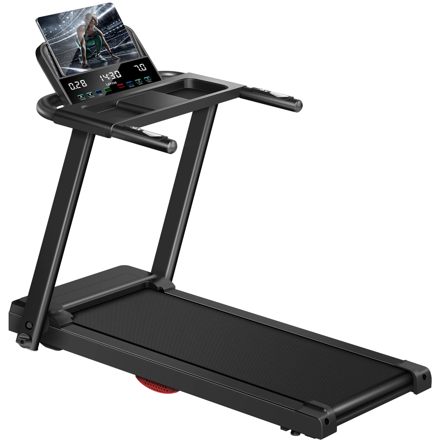 3HP Brushless Foldable Home Treadmill With HR Monitor