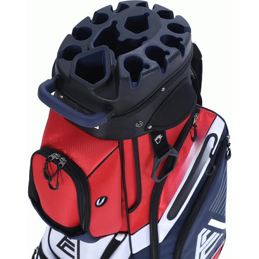 JIYU T-Lock Golf Cart Bag With 14-Way Organizer Rain Cover