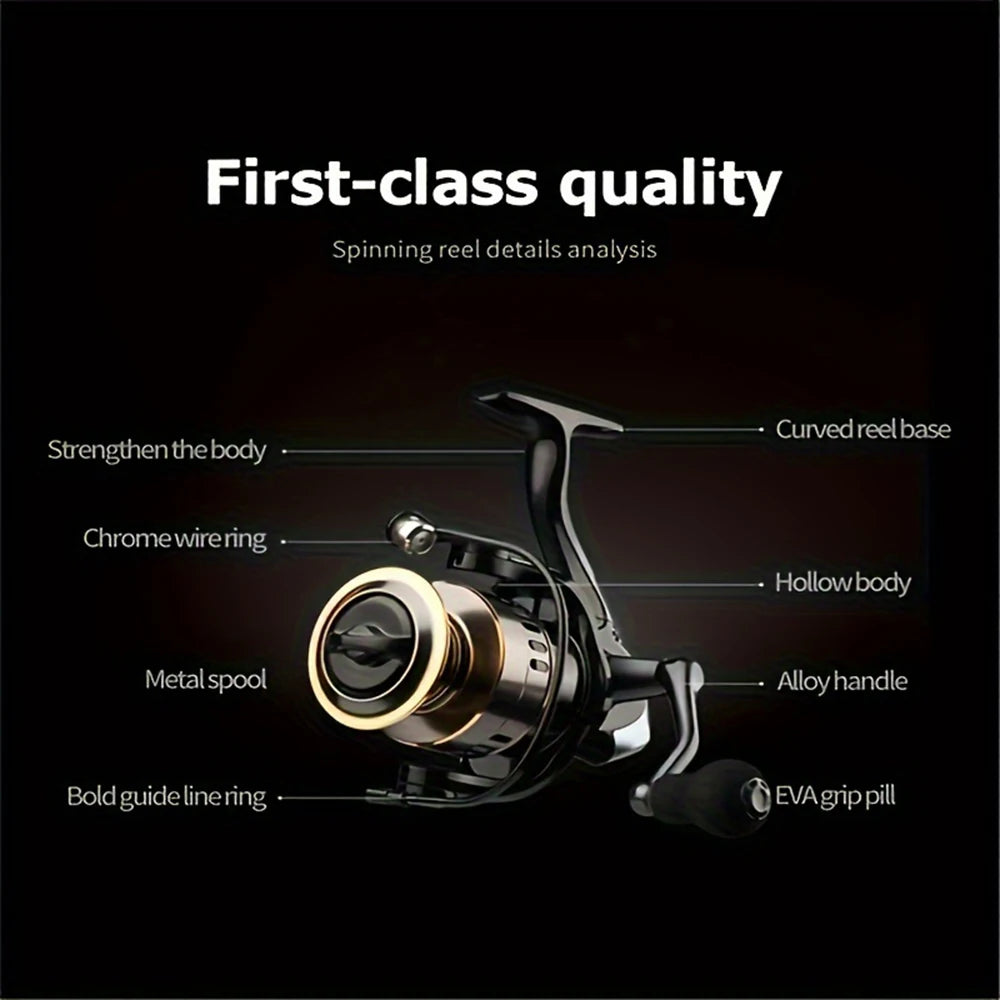 Metal Spool Spinning Fishing Reel for Freshwater and Saltwater Use