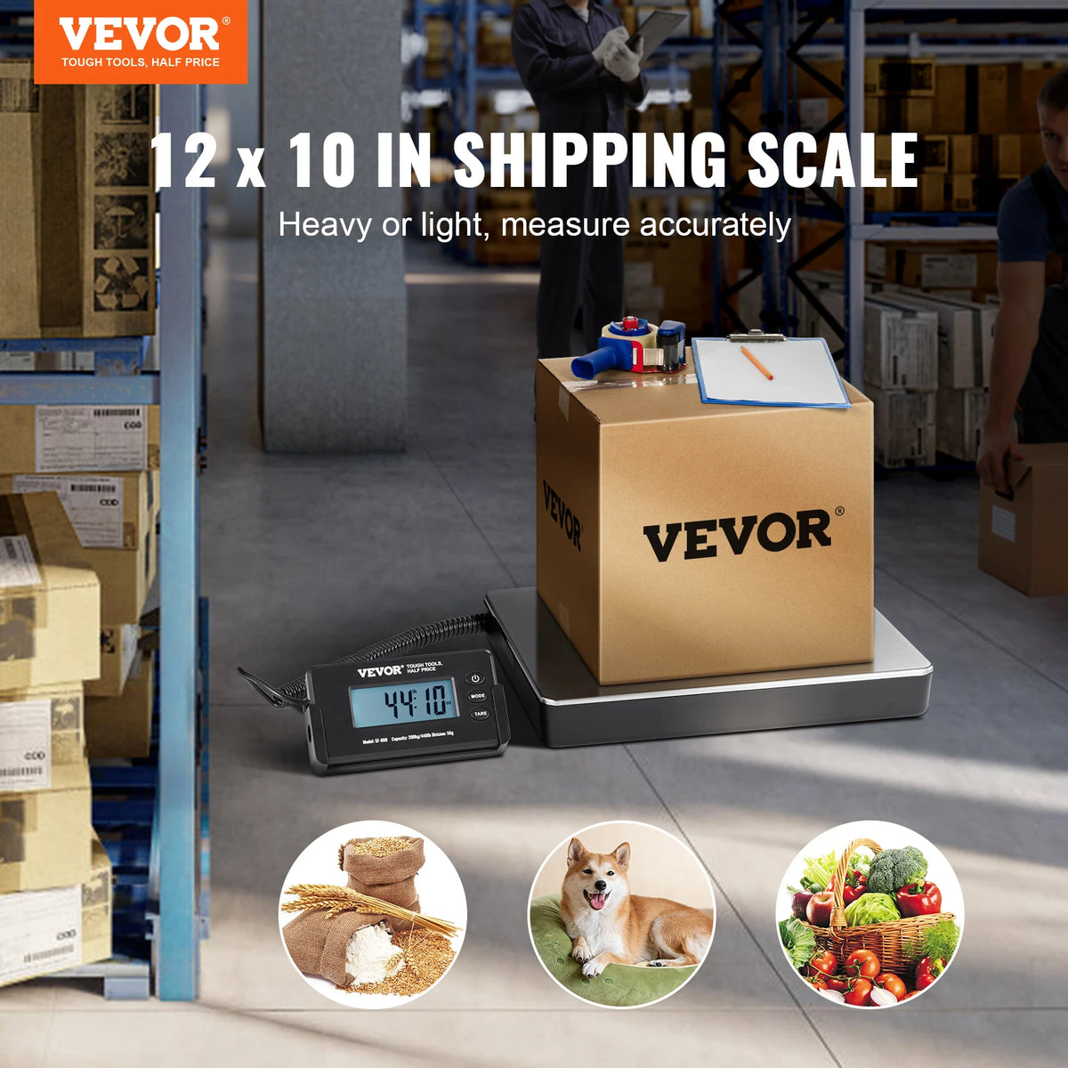 Portable Digital Shipping Scale With HD LCD Display And Tare