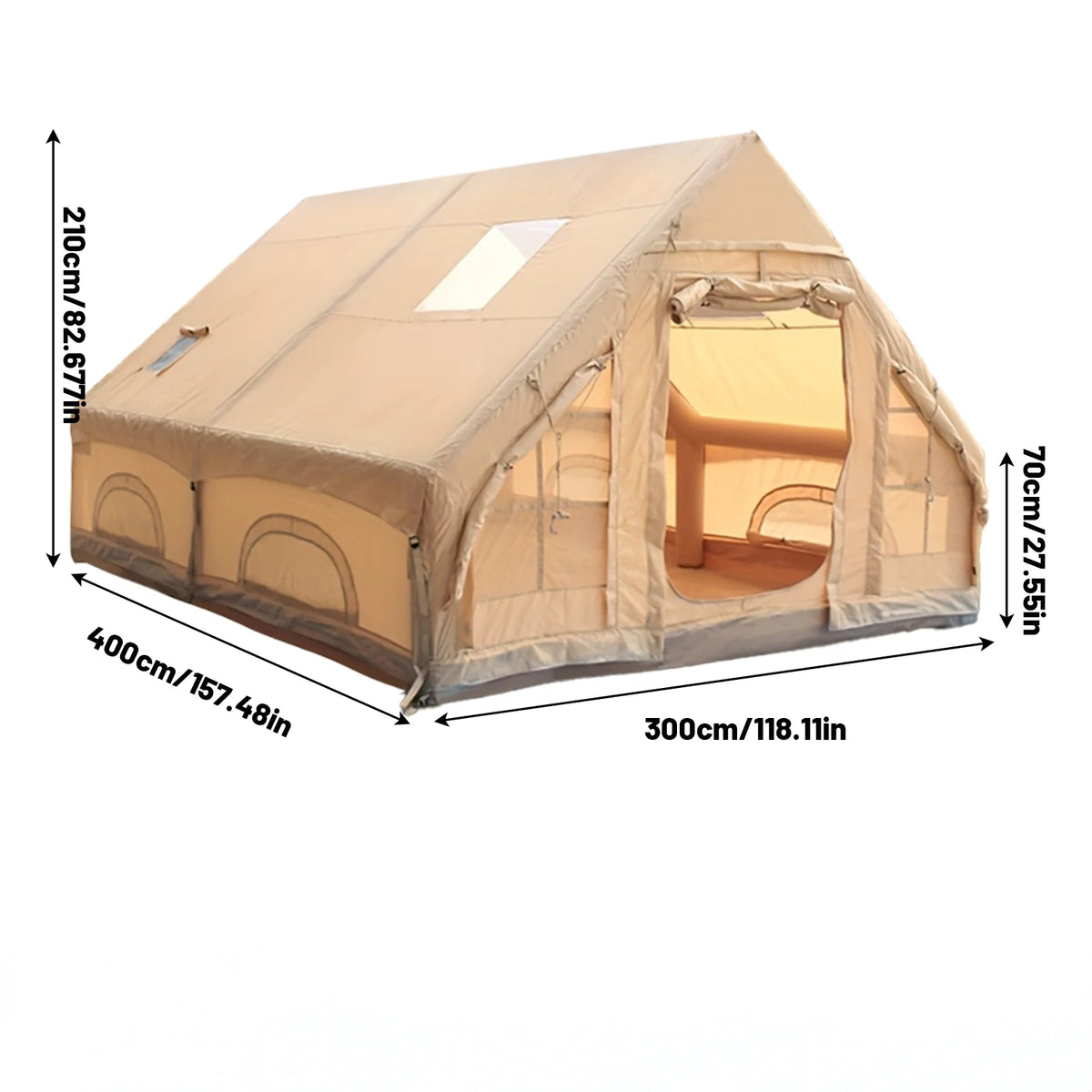 Pakicetus Inflatable Camping Tent Quick Setup Waterproof All Season